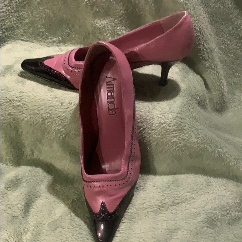 Pink/Purple and Black Pumps